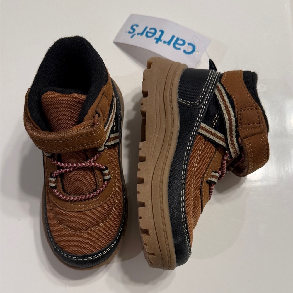 Carter's Brown and Black Toddler Rugged Strap Boots - Picture 4 of 6